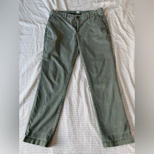 Gap Girlfriend Chino Sage Green Ankle Khakis
